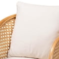 thumbnail image 5 of bali & pari Niko Bohemian Light Honey Rattan Arm Chair, 5 of 6