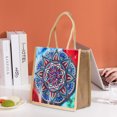 thumbnail image 4 of Cuadros Decorativos Bolso de lino con pintura de diamantes, bolsas de almacenamiento ecológicas, bolsas de supermercado plegables Ehuebsd Nuevos Originales, 4 of 9