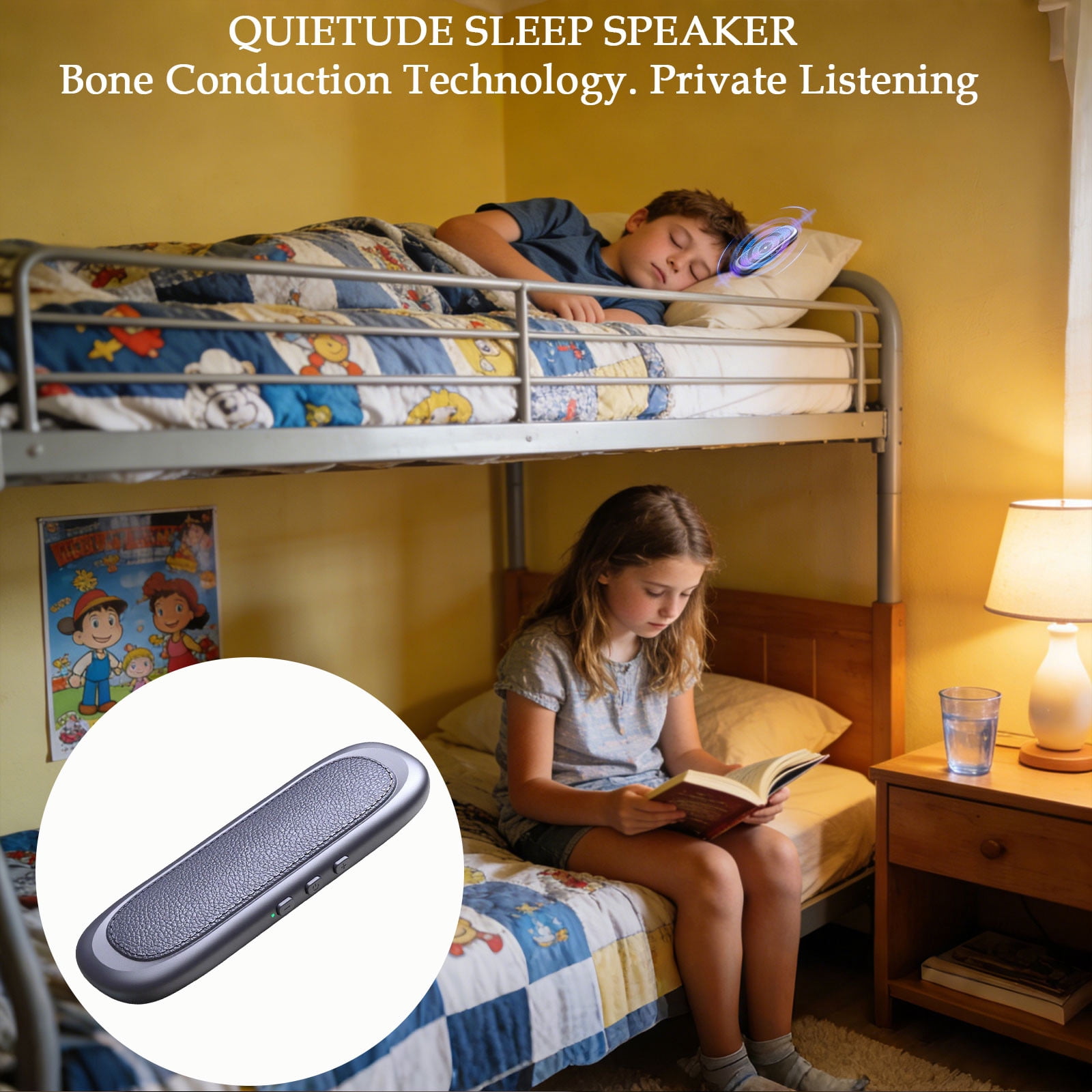Blue Mini Bluetooth Sleep Aid Speaker White Noise Machine For Bedroom Travel Relaxation Music Player