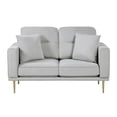 thumbnail image 5 of Lexicon Violetta 2-Piece Velvet Sofa Set in Gray, 5 of 13
