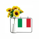 thumbnail image 1 of Italy national flag Europa país Tarjeta de bendición de jarrón de girasol artificial, 1 of 3