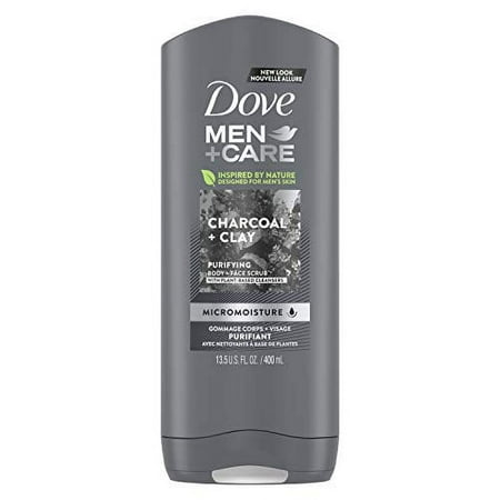 Dove Men+Care Elements Body Wash Charcoal & Clay, 13.5 oz, 6 Pack