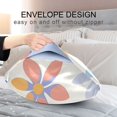 thumbnail image 4 of Yayeee Pillowcase Standard Size Set of 2 Satin Wrinkle Resistant Pillow Case, Blue Retro Flower, 4 of 7