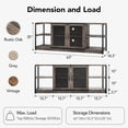 thumbnail image 5 of GAOMON Country Style TV Stand for 55/65/75 Inch TVs, Farmhouse Entertainment Center with Open Shelves & Mesh Doors, Rustic Media Console Cabinet for Living Room, Rustic Oak, 5 of 8