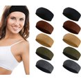 thumbnail image 1 of ORUYROP Yoga Headbands (10 Pack) Soft Stretchy Elastic Cotton Multi-Function Sports Hair Band Wraps, 1 of 7