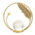 thumbnail image 2 of kowaku Crystal Ball Sculpture Metal Figurine Collection Gift Decorative Statue Stand 50mm for Fireplace Hallway Bedroom Housewarming Leaves, 2 of 9