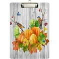 thumbnail image 1 of FMSHPON Autumn Flowers Leaves Birds Clipboard Hardboard Wood Nursing Clip Board and Pull for Standard A4 Letter 13x9 inches, 1 of 5