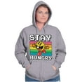 thumbnail image 3 of PACMAN Stay Hungry Funny Food Gamer Zip Up Hoodie Men's Women's Brisco Brands S, 3 of 6