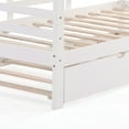 thumbnail image 3 of Soges Twin Size Wood Daybed with Pop Up Trundle, Platform Bed Sofa Bed Frame with Adjustable Trundle for Bedroom Living Room, No Box Spring Needed, White, 3 of 17