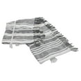 thumbnail image 2 of Sterling Birch Harbor Striped Organic Cotton Throw Blanket, Gray & White, 50" x 60", 2 of 9