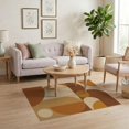 thumbnail image 3 of ODIKA 4'x6' Earthy Tones Retro Geometric Design Washable Area Rug Bold Mid-Century Modern Abstract Style for Bedroom, Reading Nook, Pet Friendly & Non-Shedding, 3 of 7
