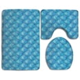 thumbnail image 1 of Juego de alfombras de baño de 3 piezas ABPHQTO Gemotric de escamas de pescado, 1 of 2
