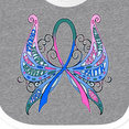 thumbnail image 4 of Inktastic Thyroid Cancer Awareness with Butterfly Ribbon Words Boys or Girls Baby Bib, 4 of 4