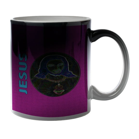 KuzmarK Black Heat Morph Color Changing Coffee Cup Mug 11 Ounce - Electric Jesus
