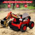 thumbnail image 5 of TROPOW Kids Cars Electric Ride On,Kids Ride-On Electric Excavator Digger with Remote Control & Digging Arm,Perfect Toy Gift for Ages 3+,Christmas Gifts for Kids,Red, 5 of 6