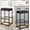 Black, variant on WDZS Collection - Bar Stools Set of 2, Counter Height Bar Stools, Synthetic Leather with Stitching, Mid-Century Modern Counter Stools, 30-Inch Tall, Kichen Home Bar Dining Room, Caramel Orange