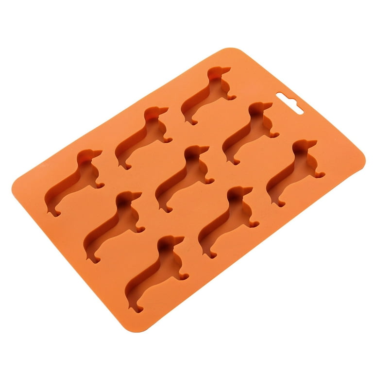 3D Ice Cube Mold, 4 Hole Fun Shapes Large Ice Cube Tray for Dachshund Dog