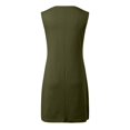 thumbnail image 5 of JIAYUE Women's Dress Above Knee Casual Sleeveless Sexy V Neck Split Hem Flowy Beach Comfortable Loose Fit Boho Maxi For Classic Female Dresses, 5 of 6