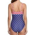 thumbnail image 3 of Charmo Tummy Control V Neck Swimsuits for Womens Ruched One Piece Swimsuit, 3 of 3