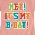 thumbnail image 3 of Instant Message - Its My Bday - Toddler & Youth Girls Short Sleeve Graphic T-Shirt, 3 of 7