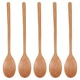 thumbnail image 1 of Wood Soup Spoons, Oval Spoons Portable Set Of 5  For Kitchen Cooking For Eating Mixing Stirring Wood Color, 1 of 8