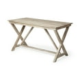 thumbnail image 2 of Mercana Tracy (54" Wide) X Frame Light Brown Solid Wood Desk, 2 of 3
