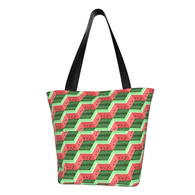Balery Geometric Watermelon Bolsa de Hombro con Diseño, Bolsa Grande y Duradera, Bolsa Versátil para Compras