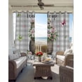 thumbnail image 6 of Grey Plaid Groundhog Blackout Curtains for Bedroom Living Room Darkening Curtains 63 Inches Long Spring Floral Butterfly Botanical Window Curtain 2 Panels Set Window Treatment Grommet Drapes 52"x63", 6 of 9