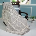 thumbnail image 2 of Woven Paths Della Gray/Natural Woven Striped Fringed Ultra-Soft Cotton Throw Blanket, 50" x 60", 2 of 6