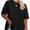 Black, variant on Womens Fashion Workout T Shirts Plus Size Tops Summer Clothes Short Sleeve Spring Tee