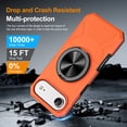thumbnail image 5 of for iPhone Air Case, Hybrid Ultra Slim Shockproof Cover with 360° Rotating Alloy Ring Kickstand, Magnetic Drop Protective Stylish Design Case Cover for iPhone Air, Orange, 5 of 7
