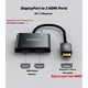 thumbnail image 2 of Adaptador DisplayPort a HDMI dual SWITCHFLUX 4K @60Hz, 1 entrada y 2 salidas, 2 of 7