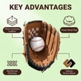 thumbnail image 4 of HOMEIORA Baseball + Softball Glove - Youth Mitt - 9.5" Right Hand Throw, Brown (1 Pack), 4 of 8
