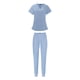 thumbnail image 1 of Pantalones superiores de enfermera, uniformes de enfermería, conjunto exfoliante con escote en V, ropa de trabajo, trajes de trabajo de enfermería , l L Yinane Uniforme de enfermera, 1 of 8