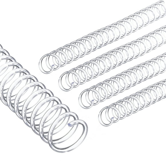 Uxcell Spirales en Plastique 16mm(5/8 Pouces), 50 Pcs Spirales de Liaison Capacité 140 Feuilles, Transparent