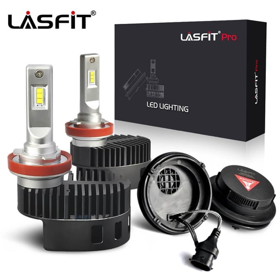 Lasfit H11 LED Headlight Bulbs Low Beam Custom Fit Toyota Highlander 2017 2018 2019, 100W 10000LM 6000K White