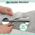 thumbnail image 5 of No Hook Slub Textured Shower Curtain with Snap-in PEVA Liner, Mesh Window - Dark Gray, 71 x 74, 5 of 6