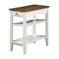 thumbnail image 3 of Convenience Concepts American Heritage 1 Drawer Chairside End Table with Shelves, Driftwood/White, 3 of 4