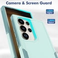 thumbnail image 2 of kmemek7-Case for Samsung Galaxy S24 Ultra, Cute Heavy Duty Shockproof Drop Proof Anti-Slip Military Grade Dual Layer Full Body 360 Protection Rugged Grip Case Back Cover with Screen Protector-Green, 2 of 4