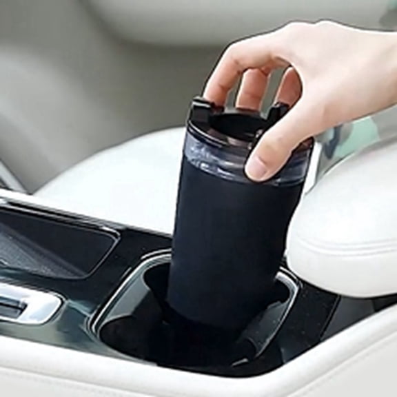 Car Ashtray with Lid - Multifunctional, Large Capacity, Stainless Steel, Trendy Design