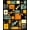 Black Orange Mint, Pattern 2, variant on ODIKA 8'x10' Washable Area Rug Record Vinyl Retro Dj Turntable Motif Cassette Music Border Player for Living Room, Under Sectional, Family , Durable, Non-Slip