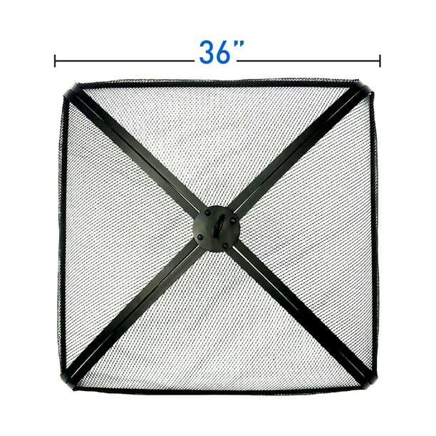 Easygo 36 Inch Square Fire Screen, 24 Inch Fire Pit Screen