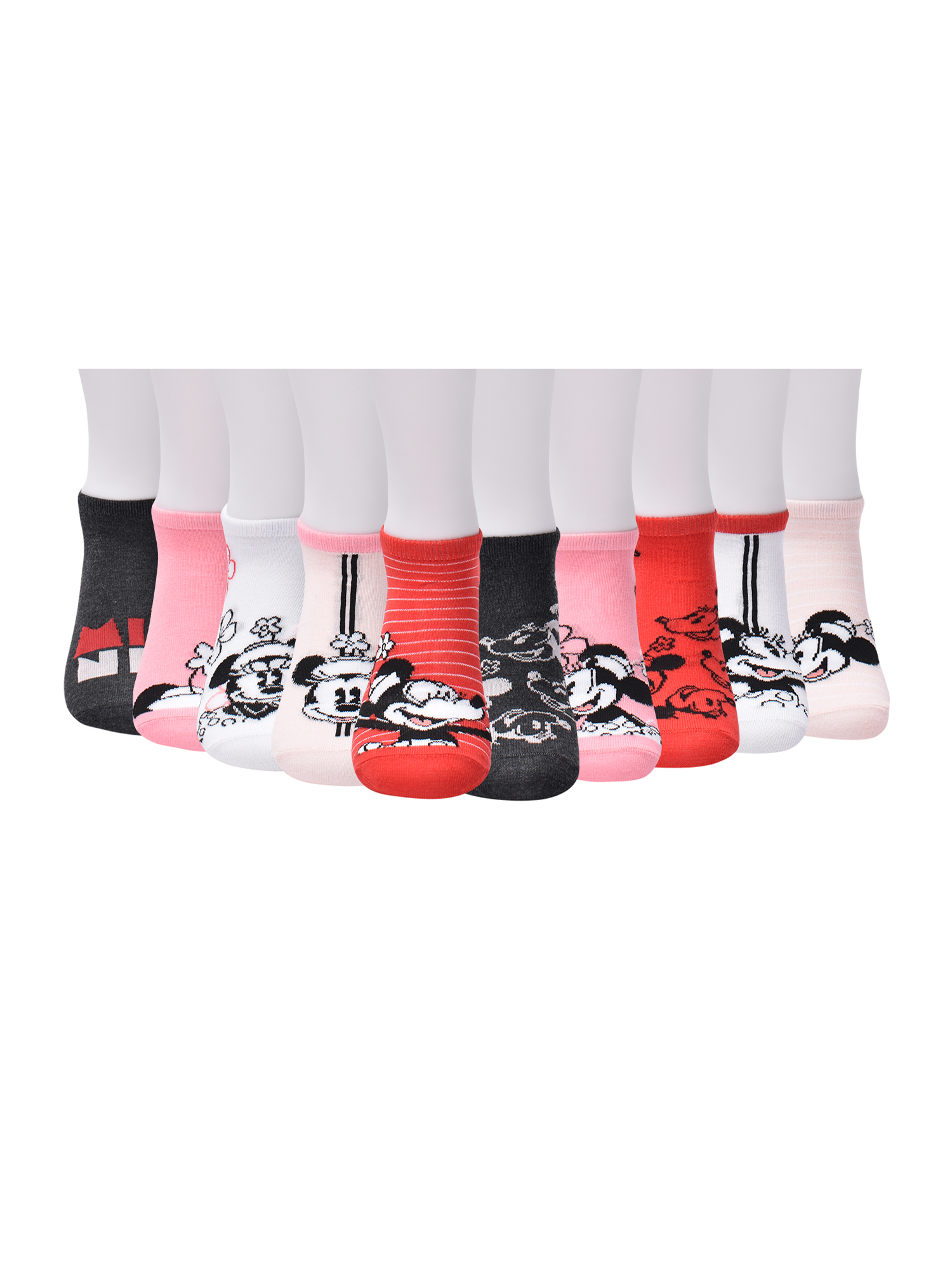 Disney Minnie Mouse Womens Graphic Super No Show Socks, 10-Pack, Sizes 4-10 - image 4 of 5