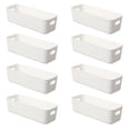 thumbnail image 1 of Contenedor de Almacenamiento Pequeño, Apilable, Duradero, Multiusos, Blanco, Plástico, 8 Unidades, Ideal para Cocina, Baño y Oficina en Casa, 1 of 9