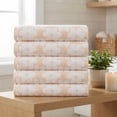 thumbnail image 4 of Unique Bargains Soft Absorbent Cotton Floral Print Washcloths Yellow 6pk, 4 of 8