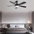 thumbnail image 4 of BOFANG Modern 52 Inch Ceiling Fan, 5 Blade Design with Memory LED Light,Black, 4 of 10