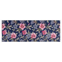 Pioneer Flower Floral Print Pattern Kitchen Rug Mat,Kitchen Runner Rugs Non Skid Washable,Decorative Kitchen Floor Mats for Kitchen,Sink,Laundry,17"X47"