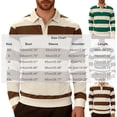 thumbnail image 2 of FchengtaiS Men's Striped Golf Shirts Long Sleeve 2-Button Turndown Collar T-Shirts Casual Business Spring Fall Outdoor Wear, 2 of 7