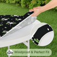 thumbnail image 5 of Pioneer Flower Floral Print Pattern Round Fitted Tablecloth with Elastic Edge,Dining Table Cover Waterproof,Outdoor Round Tablecloth for Camping,Dining,Indoor and Outdoor, 5 of 7