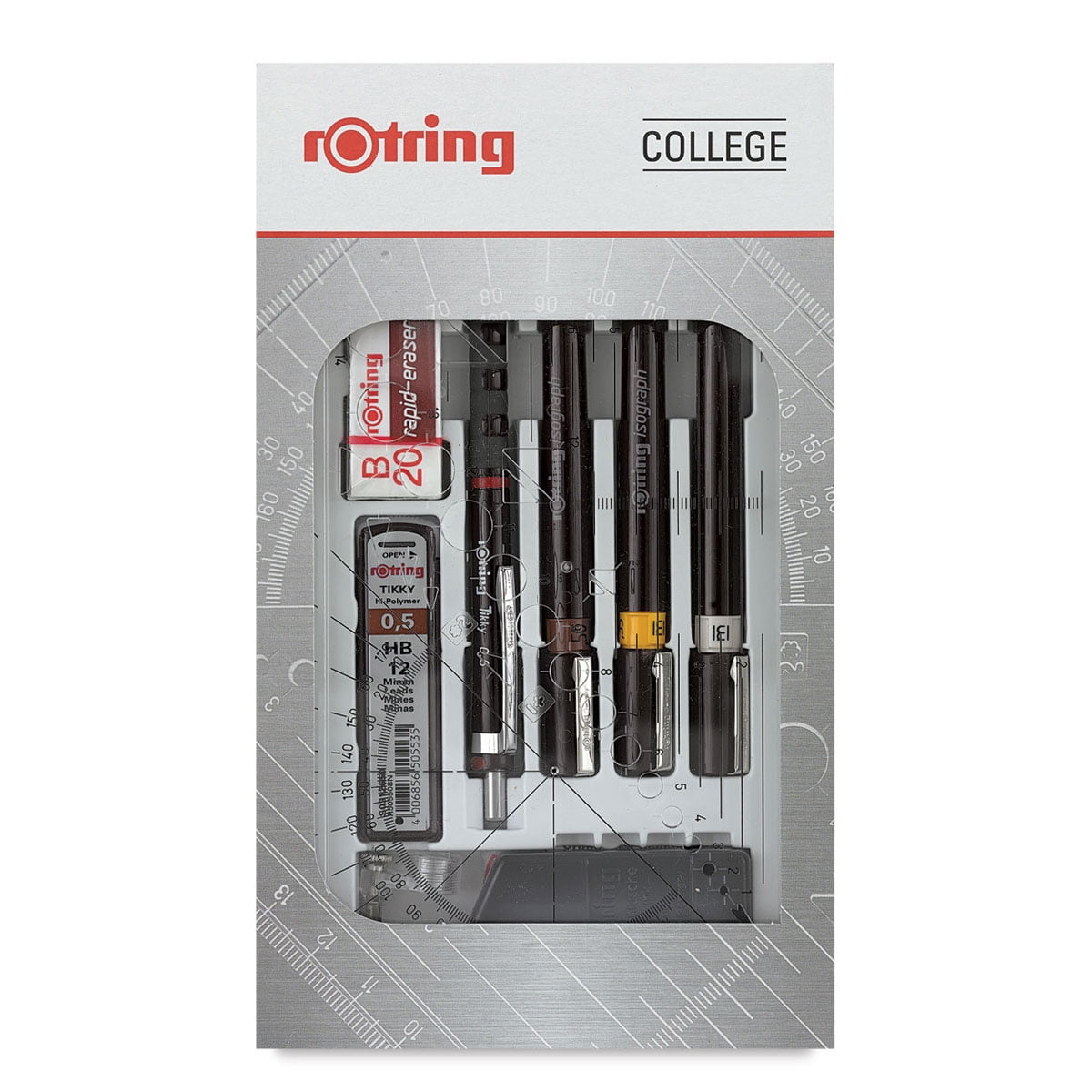 Rotring Isograph Technical Pen College Set 0.25mm, 0.35mm, 0.5mm, Set